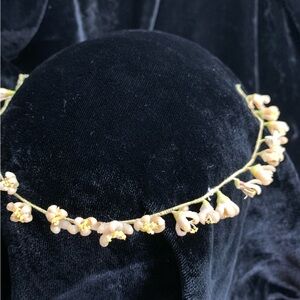 Antique 1920’s Orange Blossom Wax Flower Bridal Wedding Tiara Crown 24 Buds